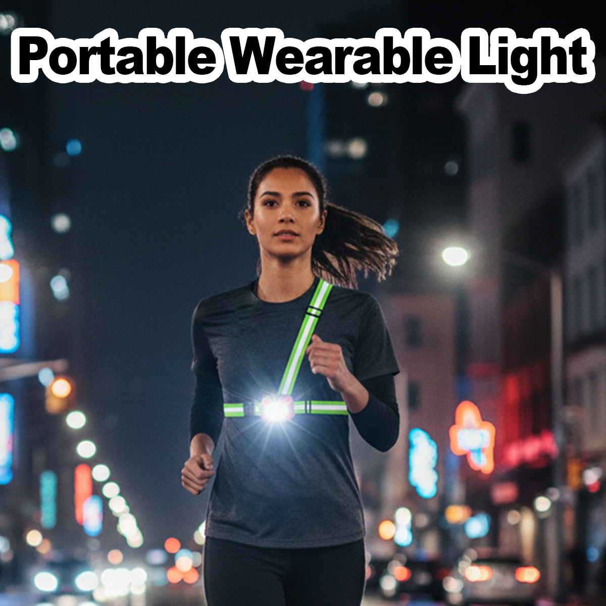 Running Gear For Night - 러닝 라이트 USB 충전식 방수 경량