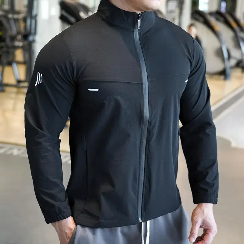 Running Gear Jacket - 아이스 실크 얇은 셔츠 상의, 스포츠