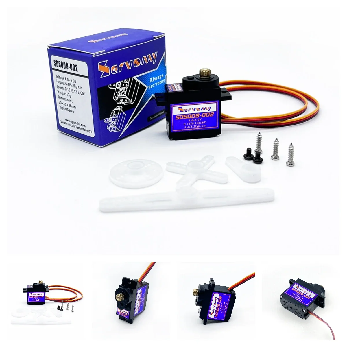 Running Gear In A Car - 4개 세트 서보미 SDS009-02 9g 서보