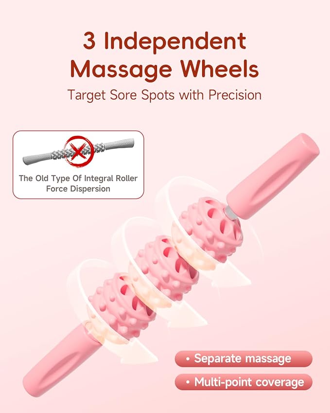 다리 근육 롤러, 3개의 볼이 있는 물리적 마사지기,  - Muscle Roller Stick 리뷰 및 가격
