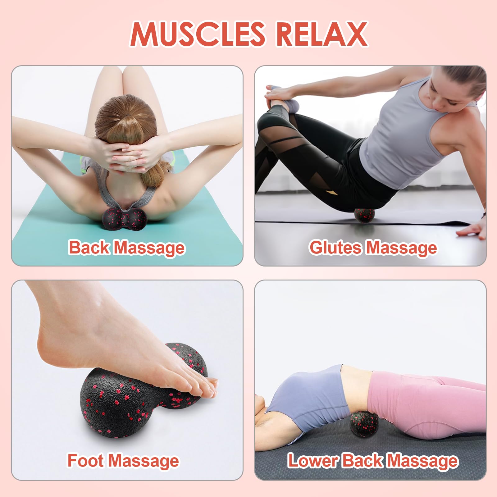 중공 요가 롤러 마사지 땅콩 공 세트 허리 통증 다리를 - Muscle Roller Stick 리뷰 및 가격