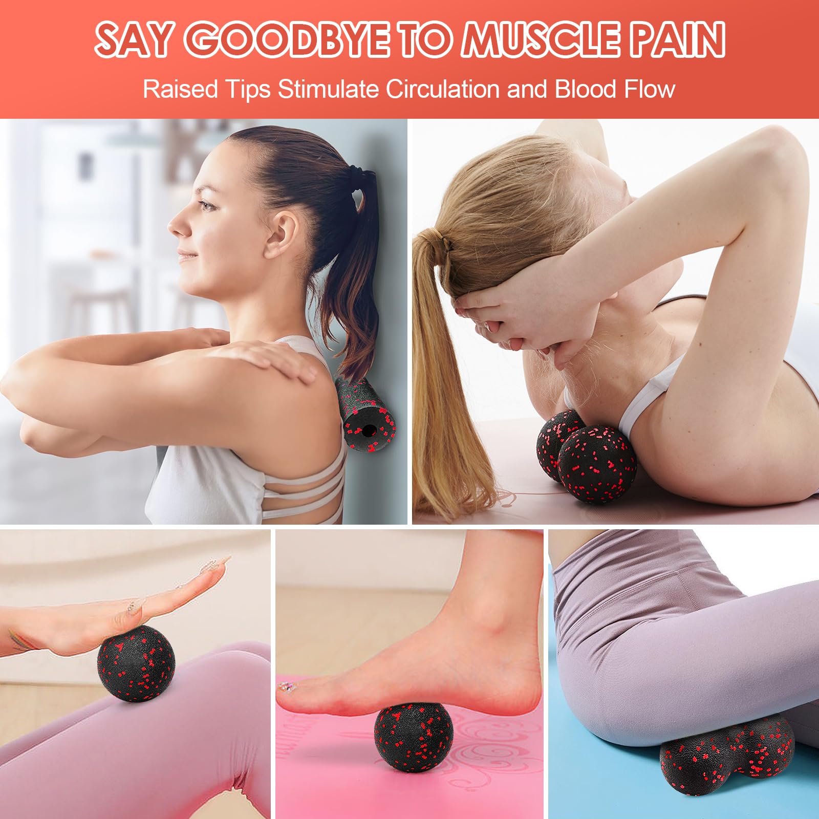 중공 요가 롤러 마사지 땅콩 공 세트 허리 통증 다리를 - Muscle Roller Stick 리뷰 및 가격