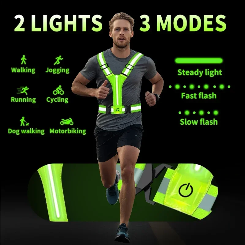 LED Reflective Vest Running Ge - Running Gear For Night 리뷰 및 가격