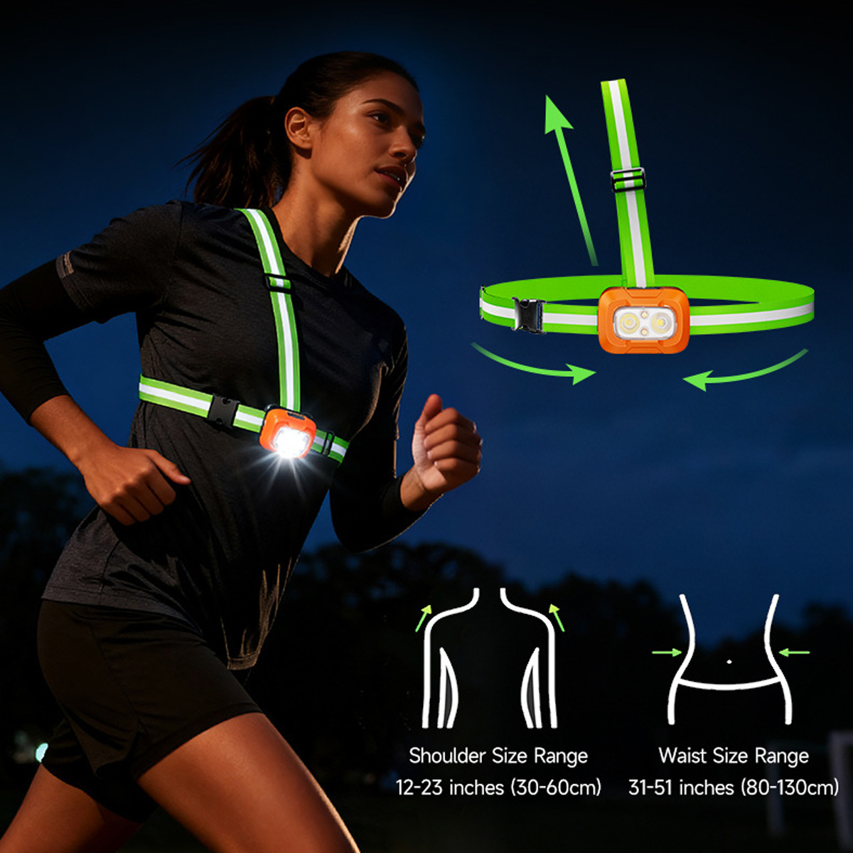 러닝 라이트 USB 충전식 방수 경량 웨어러블 손전등  - Running Gear For Night 리뷰 및 가격